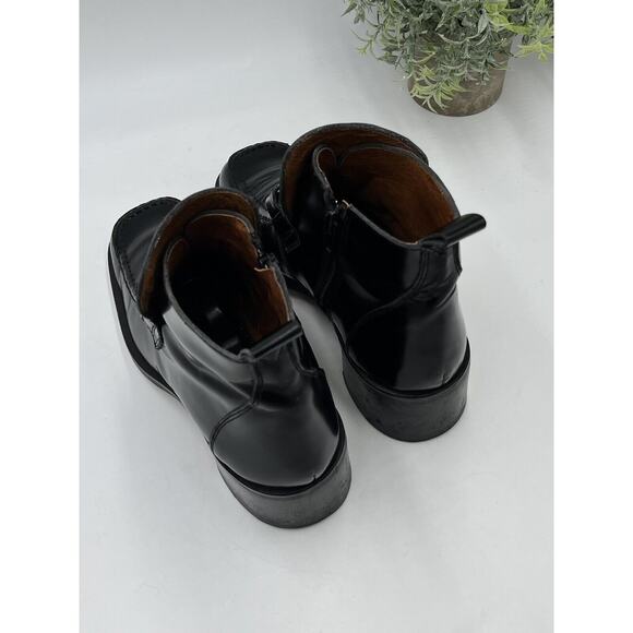 Rider Burns Vintage Black Patent Leather Stacked Heel Ankle Boots Sz 38.5/US 8 - Picture 8 of 16